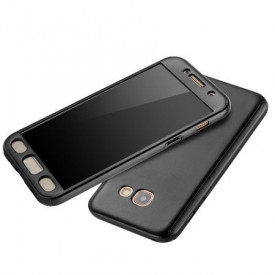 Husa Samsung Galaxy A5 2017, FullBody Elegance Luxury Black, acoperire completa 360 grade cu folie de sticla gratis - Img 4
