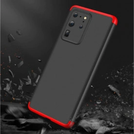 Husa Samsung Galaxy S20 Plus, FullBody 360° 3in1 Negru-Rosu