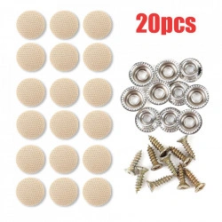 Kit 20 capse tapitate pentru reparatia plafonului auto, compatibil Audi, Skoda, BMW, VW, OPEL si alte modele, culoare CREM-BEJ