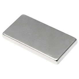 Magnet puternic neodim bloc 20x10x2 cu suprafata nichelata