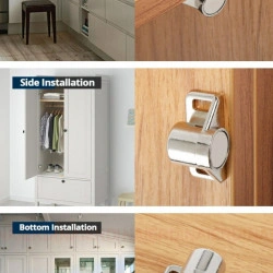 Magnet puternic neodim cu incuietoare magnetica pentru mobila + suruburi de fixare