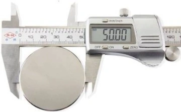Magnet puternic neodim disc rotund 50x20mm cu suprafata nichelata - Img 3
