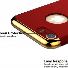 Pachet husa Elegance Luxury 3in1 Red pentru Apple iPhone 6 / Apple iPhone 6S cu folie de sticla gratis