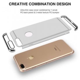 Pachet husa Elegance Luxury 3in1 Silver pentru Apple iPhone 6 Plus / Apple iPhone 6S Plus cu folie de sticla gratis