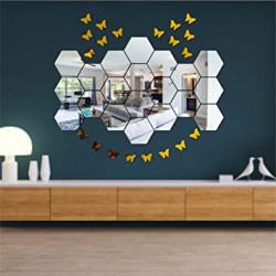 Oglinda Design Hexagon Acrilica Cristal & Diamant - Luxury Home - 18 cm - 1 bucata