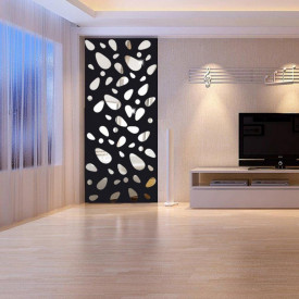 Set Oglinzi Design 3D Silver Piatra Cubica MyStyle® - Oglinzi Decorative Acrilice Luxury Home 12 buc/set