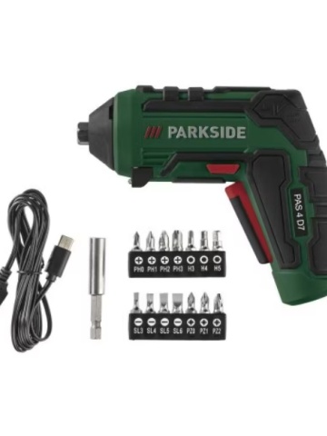 Surubelnita fara fir PARKSIDE 4V cu acumulator si accesorii inlocuibile
