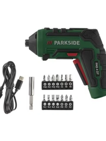 Surubelnita fara fir PARKSIDE 4V cu acumulator si accesorii inlocuibile