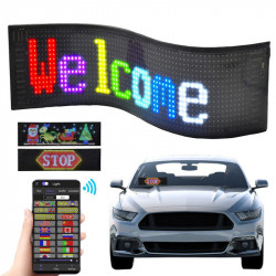 Afișaj LED programabil pentru autovehicule, panou publicitar, display RGB, control din Aplicatie, 5V