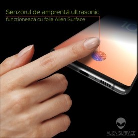 Folie Alien Surface HD, Samsung GALAXY S10 Plus fata, spate, laterale + Alien Fiber Cadou