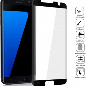 Folie de sticla Samsung Galaxy S7 Edge, Negru Case Friendly - Img 2