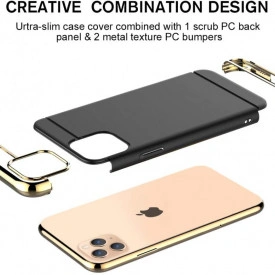 Husa Apple iPhone 11, Elegance Luxury 3in1 Black