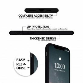 Husa Apple iPhone 11 PRO, Elegance Luxury, Silicon TPU Slim Antisoc NEGRU
