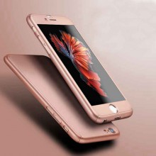 Husa Apple iPhone 7 Plus, FullBody Elegance Luxury iPaky Rose-Gold , acoperire completa 360 grade cu folie de sticla gratis