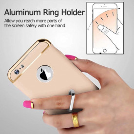 Husa Apple iPhone 8 Plus, Elegance Luxury 3in1 Ring Auriu