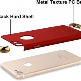 Husa Apple iPhone 8 Plus, Elegance Luxury 3in1 Rosu - Img 4