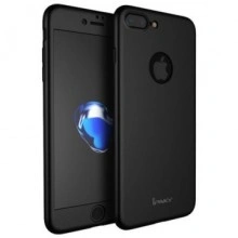 Husa Apple iPhone 8 Plus, FullBody Elegance Luxury iPaky Negru , acoperire completa 360 grade cu folie de sticla gratis