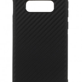 Husa pentru Samsung Galaxy S10, Perfect Fit, cu insertii de carbon, negru