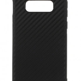 Husa pentru Samsung Galaxy S10, Perfect Fit, cu insertii de carbon, negru