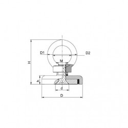 Magnet neodim oală D90 mm cârlig inelar Magnet fishing 320 Kg forta - Img 6