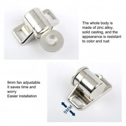 Magnet puternic neodim cu incuietoare magnetica pentru mobila + suruburi de fixare