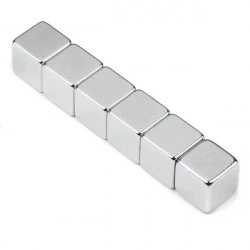 Magnet puternic neodim cub 10x10mm cu suprafata nichelata
