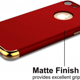 Pachet husa Elegance Luxury 3in1 Red pentru Apple iPhone 6 Plus / Apple iPhone 6S Plus cu folie de sticla gratis