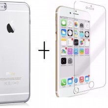 Pachet husa ELEGANCE LUXURY pentru Apple Iphone 6 / Apple Iphone 6S PLACATA ARGINTIU (ELECTROPLATING SILVER) cu folie de protectie gratis