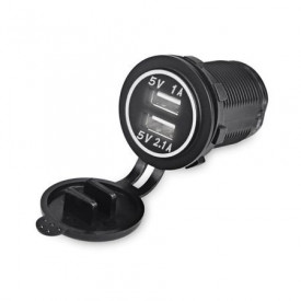 Priza incarcator USB auto dual port 5V 1A si 2.1A
