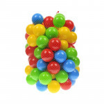 Set 100 mingi multicolore plastic, diametru 5.5 cm, pentru spatiu de joaca sau piscine