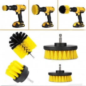 Set 4 Perii pentru Mocheta & Uz Casnic /Profesional Detailing Carpet Brush cu Adaptor Bormasina