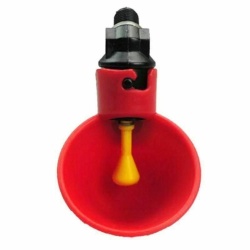 Set 5 dozatoare adapatoare de apa pentru pasari, Plastic, Automat, Rosu