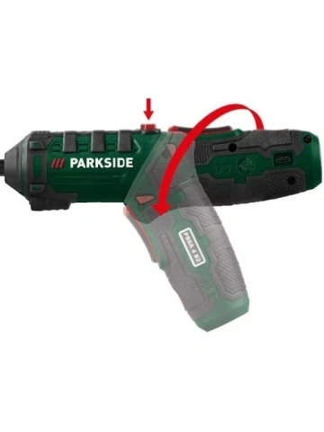 Surubelnita cu acumulator Parkside, 4 V, 26 de bituri, 200 rpm, 10Nm, maner drept sau tip pistol - Img 3