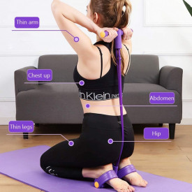 Banda elastica multifunctionala tonifiere brate /abdomen / piept / picioare Violet/Mov