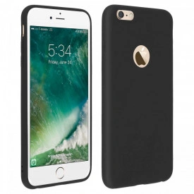 Husa Apple iPhone 6/6S, antisoc cu decupaj logo Black