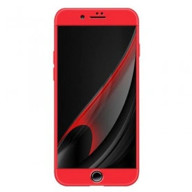Husa Apple iPhone 8, FullBody Elegance Luxury Red, acoperire completa 360 grade cu folie de sticla gratis