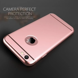 Husa Apple iPhone SE2, Elegance Luxury 3in1 Rose-Gold