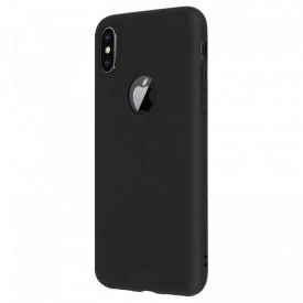 Husa Apple iPhone X, Elegance Luxury, Silicon TPU Slim Antisoc NEGRU