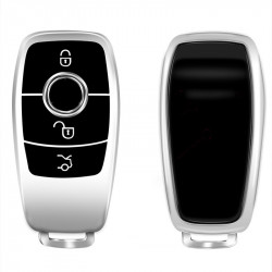 Husa de protectie premium pentru cheie auto Mercedes Benz, Elegance Luxury Cover Key, Silver - Img 5