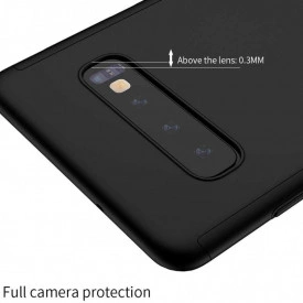 Husa Samsung Galaxy S10 Plus, FullBody Elegance Luxury Negru, acoperire completa 360 grade cu folie de protectie gratis