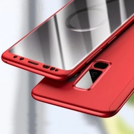 Husa Samsung Galaxy S9, FullBody Elegance Luxury Rosu, acoperire completa 360 grade cu folie de protectie gratis - Img 3