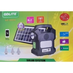 Kit Panou solar fotovoltaic 4 becuri BLUETOOTH radio mp3 incarcare telefoane