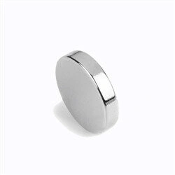 Magnet puternic neodim disc rotund 20x2mm cu suprafata nichelata