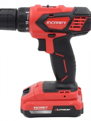 Mașină de înșurubat cu acumulator INCRAFT DK-18V - Cu 2 acumulatori inclusi
