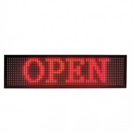 Panou Led de Exterior Programabil/Reclama Luminoasa 135x55 ROSU
