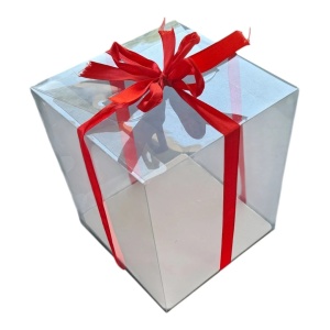 Transparentna kutija za mini tortice – 15×15×17 cm (PET plastika)