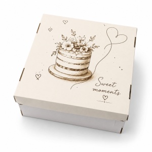 Kutija za tortu 34x34x18 cm – Sweet Moments. Set 5 kutija