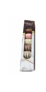 Kutija za komadne kolače(Sweet Love)(set 5 kom)Bela