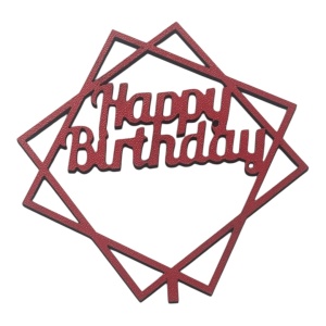 Mali toper Happy Birthday kocka (crveni)
