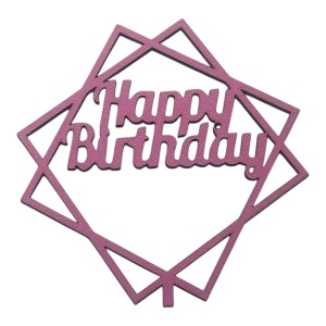 Mali toper Happy Birthday kocka (roze)